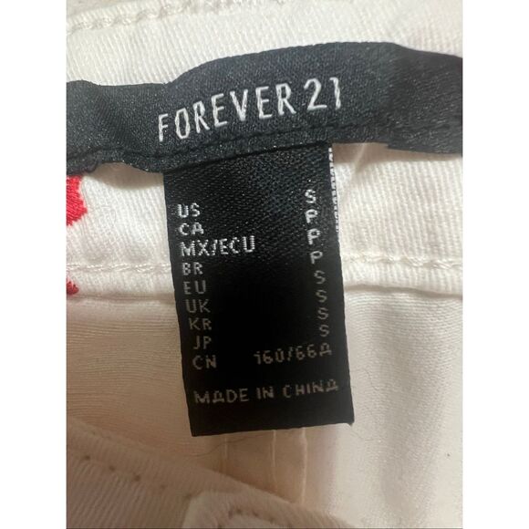 Forever 21 Bow Embroidered Baggy Pants Sz S 27/32 Wide Leg NWT - Picture 3 of 7